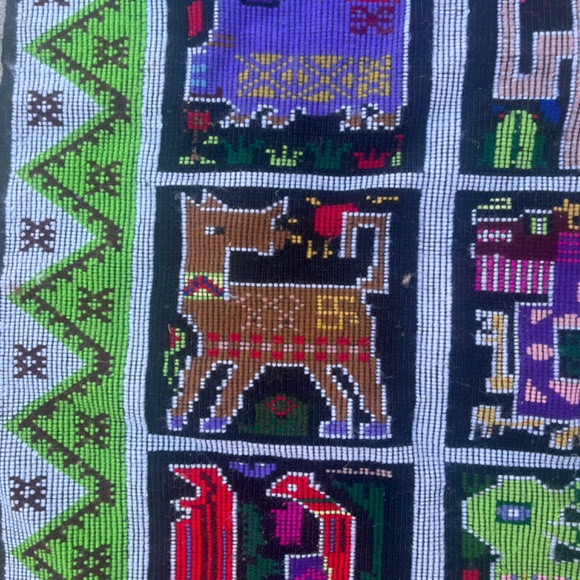 Chinese Zodiac Wall Hanging Bright Rainbow Textile Art Handmade VIntage - Picture 5 of 14